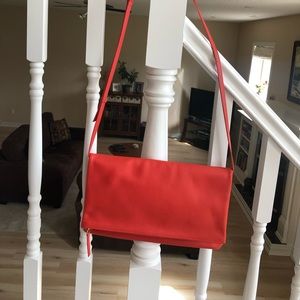 Everlane red leather crossbody bag